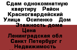 Сдам однокомнатную квартиру › Район ­ Красногвардейский › Улица ­ Осипенко › Дом ­ 5 › Этажность дома ­ 14 › Цена ­ 17 000 - Ленинградская обл., Санкт-Петербург г. Недвижимость » Квартиры аренда   